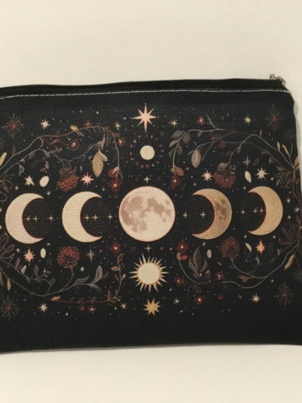 Celestrial, moon pouch / makeup bag / toiletry bag